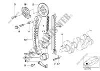 Mando de válvulas cadena distribución para BMW 318Ci