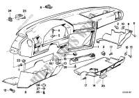 Revestimiento cuadro de instrumentos para BMW 325i 1986