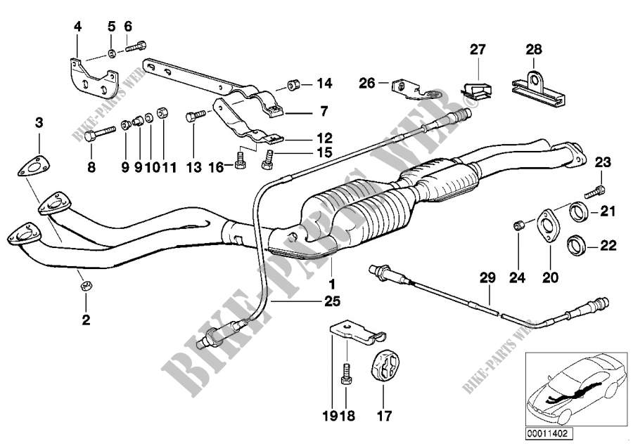 Catalizador/silenciador previo para BMW 325i