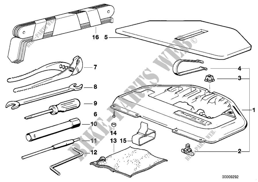 Herramientas d a bordo/Caja herramientas para BMW 735i