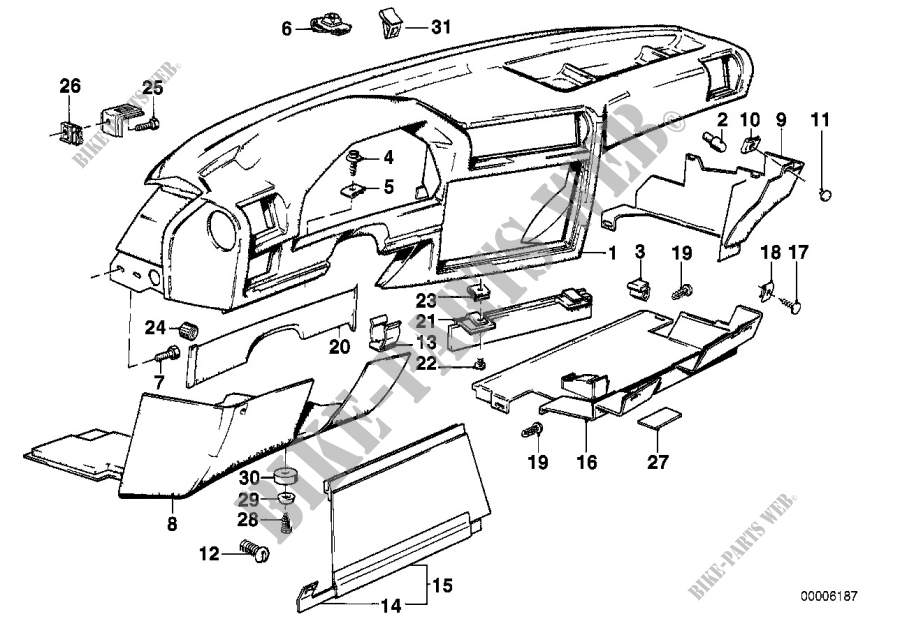 Revestimiento cuadro de instrumentos para BMW 318i