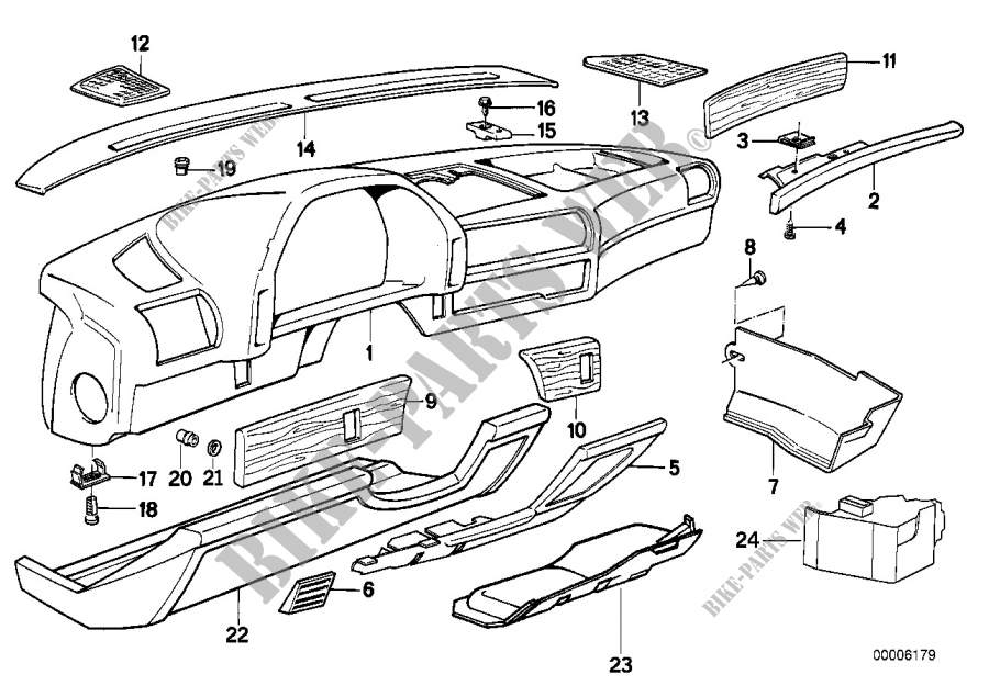 Revestimiento cuadro de instrumentos para BMW 730i