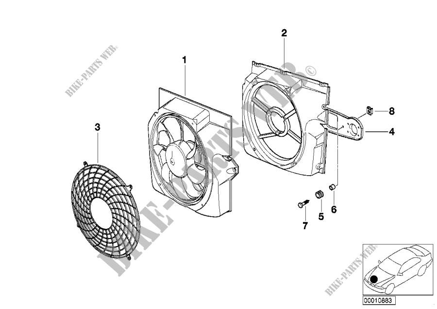 Ventilador y piezas de montaje para BMW Z3 1.8