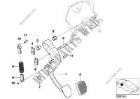 Pedale soporte/pedal embrague para BMW X5 3.0d