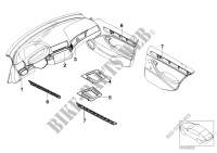 Reequip. listones de adorno Titanio II para BMW 330i