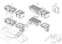 Soporte p latas/caja casetes/monedero para BMW 320Cd