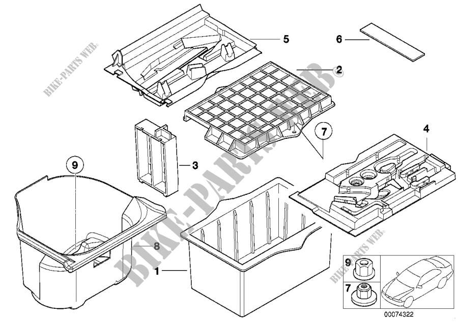 Asiento p herramientas y bateria para BMW Z3 M3.2