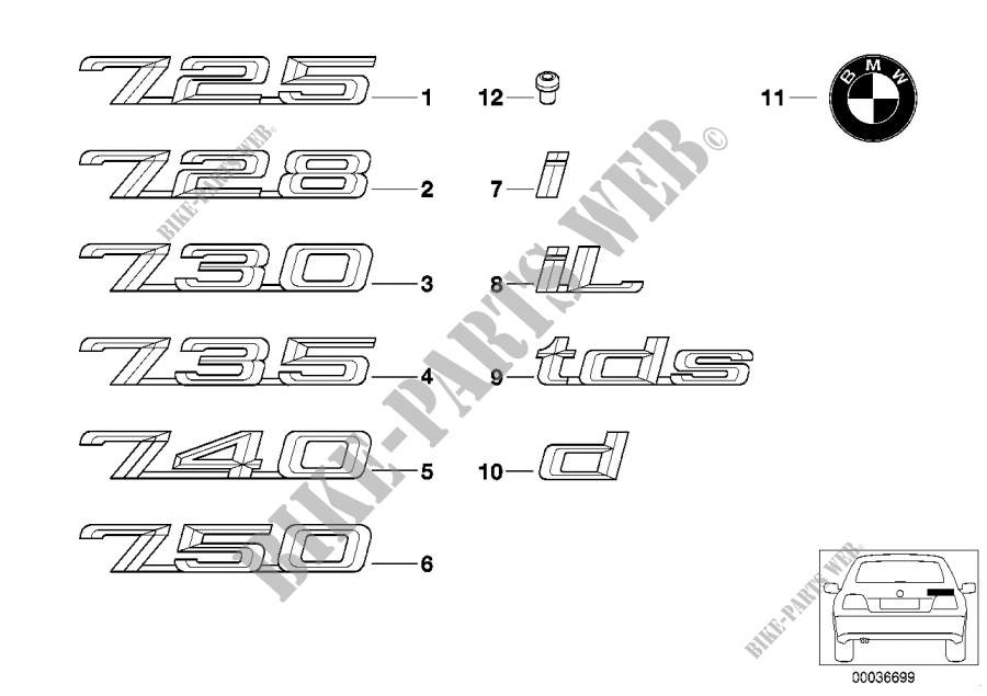 Emblemas / inscriptiones para BMW L7