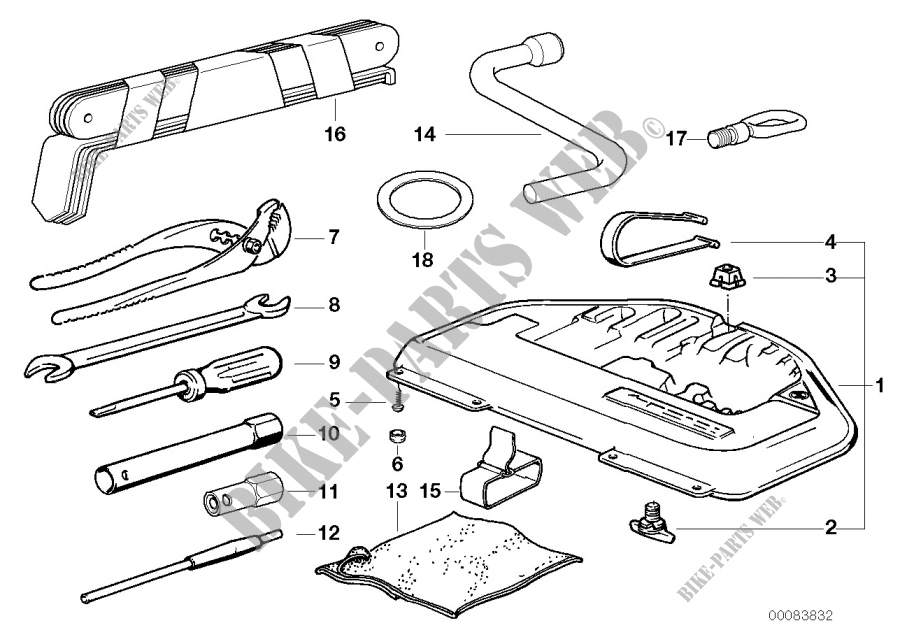 Herramientas d a bordo/Caja herramientas para BMW 735iL