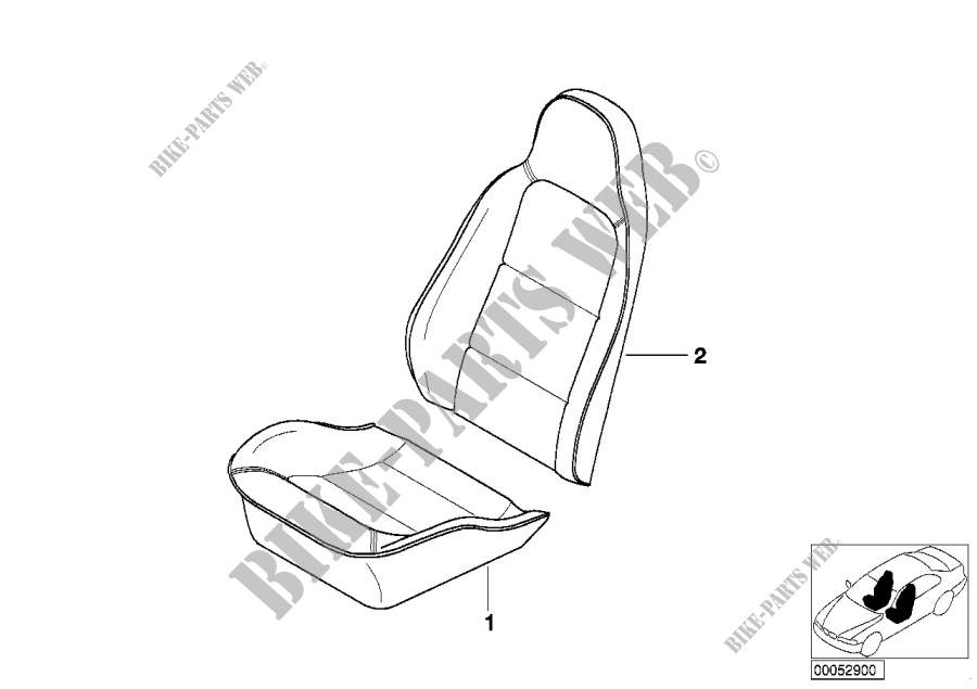 Individ.fundas asiento base con borde para BMW Z3 2.0