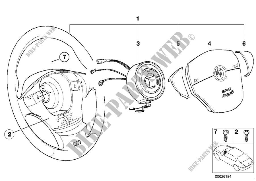 M Volante deportivo con airbag cuero para BMW Z3 1.8
