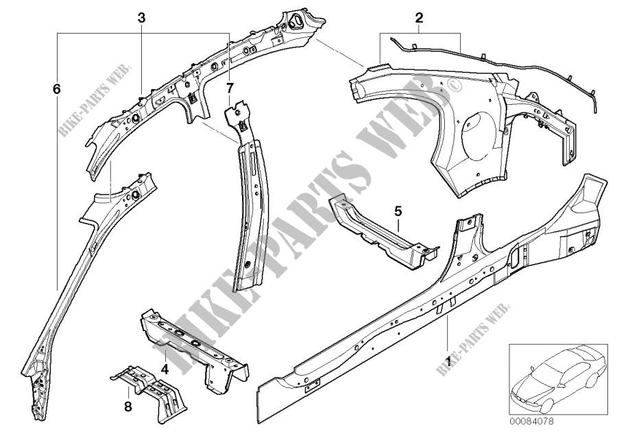 Piezas sueltas para nervios laterales para BMW 318i