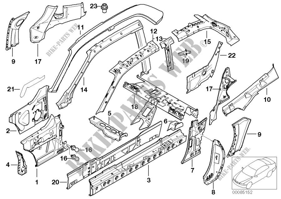 Piezas sueltas para nervios laterales para BMW Z3 3.0i