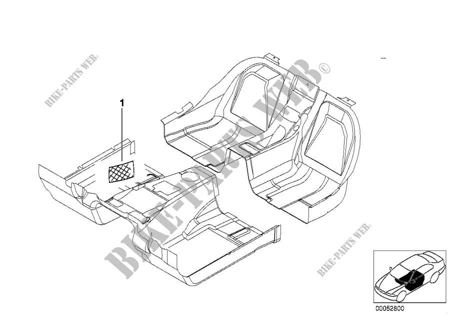 Reequipamiento, red zona pies para BMW Z3 M3.2