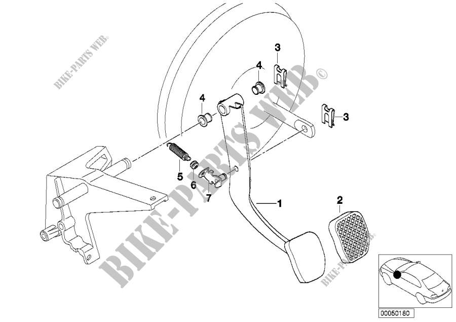 Soporte de pedale/pedale de freno para BMW Z3 1.8
