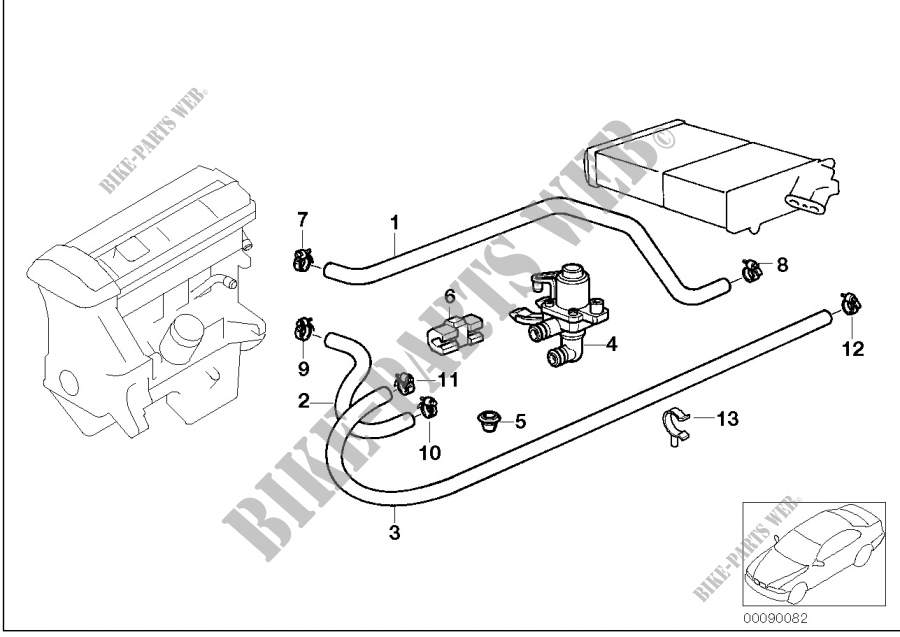Válvula agua/Manguera agua para BMW Z3 M3.2