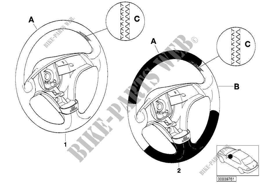 Volante deportivo individ. airbag,SA 255 para BMW 318i