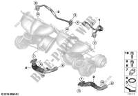 Alimentación de aceite turbocompresor para BMW 740i