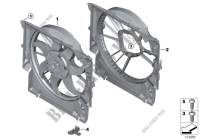 Cerco de ventilador, piezas de montaje para BMW X1 20i