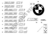 Emblemas / inscriptiones para BMW 330Cd
