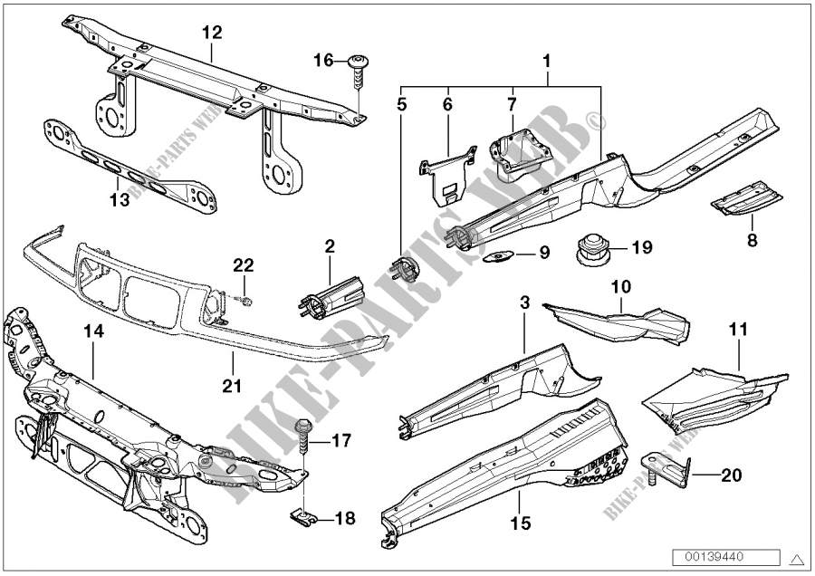 Estrutura piezas sueltas para BMW Z3 M3.2