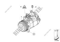 RP compresor del aire acondicionado para BMW X1 20dX