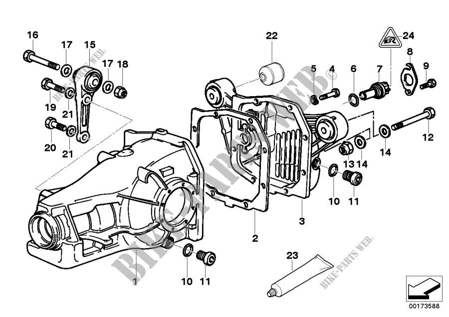 Tapa diferencial/generador de impulsos para BMW 850Ci