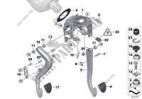 Mcsmo. pedal con muelle de recuperación para BMW M3
