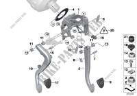 Mec. de pedales con muelle recuperador para BMW 116i 2.0
