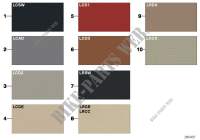 Página muestras colores acolch. cuero para BMW 335i