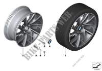 Rueda AL BMW diseño turbina 457 20\ para BMW 530dX