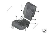 Tapizado asiento confort indiv. trasero para BMW 550i