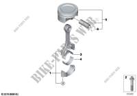 Biela mecanismo del cigüeñal/pistón para BMW i3s 94Ah Rex