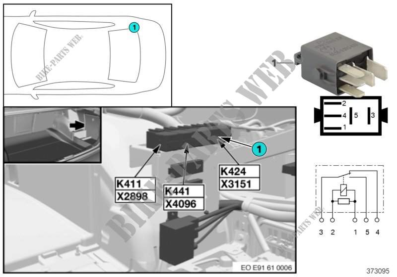 Relé soporte para armas K424 para BMW 316i