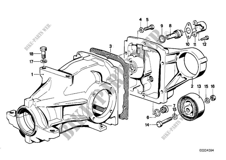 Tapa diferencial/generador de impulsos para BMW E30 M3 Gr.N