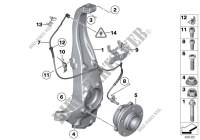 Cojinete pivotable/de rueda del. para BMW 520d