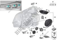 Componentes de faros halógenos para BMW 320iX