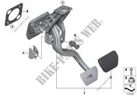 Mecanismo de pedales cambio automático para BMW 725Ld