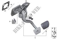 Mecanismo de pedales cambio automático para BMW 725Ld