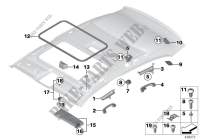 Piezas de montaje del interior del techo para BMW 114d 2014
