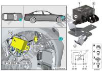 Relé electroventil. motor 800/1000 W K5 para BMW 725Ld