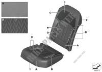 Tapizado asiento confort indiv. trasero para BMW 750LiX 4.4