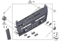 Unidad de mando de radio y climatizador para BMW 550iX