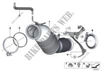Catalizador cerca del motor para BMW X3 20i 1.6