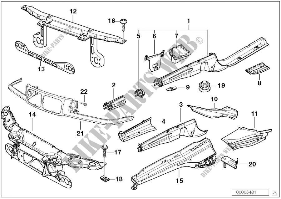 Estrutura piezas sueltas para BMW M3